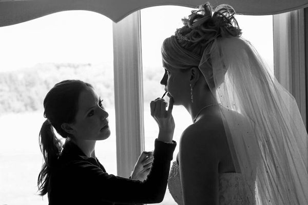 Candid wedding photo