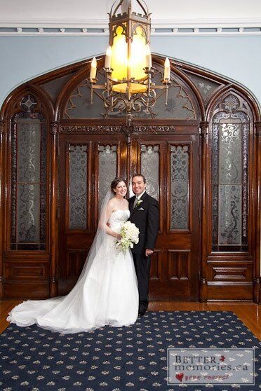 Wedding photo at Trafalgar Castle, Whitby