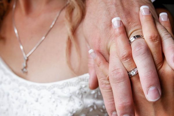 Wedding rings detail photo