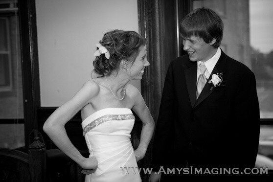 Wedding photo at Trafalgar Castle, Whitby