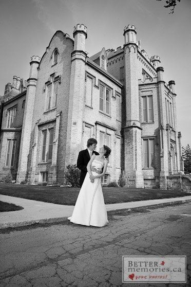 Wedding photo at Trafalgar Castle, Whitby