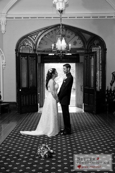 Wedding photo at Trafalgar Castle, Whitby