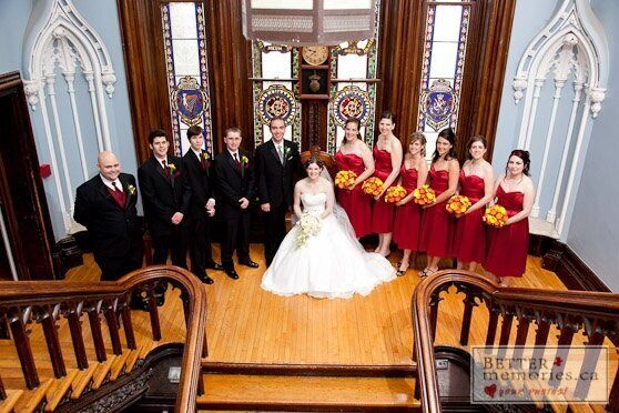 Wedding photo at Trafalgar Castle, Whitby