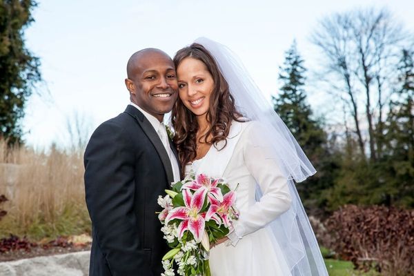 Autumn wedding portrait